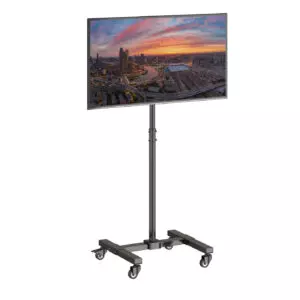 TV-Monitor Standard Stativ mobil - höhenverstellbar und neigbar - 166 cm hoch - VDD World