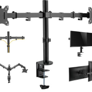 Gaming-Monitor Standard Thomas für zwei Bildschirme bis 27 Zoll höhenverstellbar 180 Grad drehbar 15 - VDD World