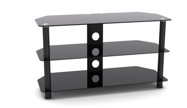 TV-Schrankmöbel - TV-Sideboard - Audiomöbel - 90 cm breit - schwarz - VDD World