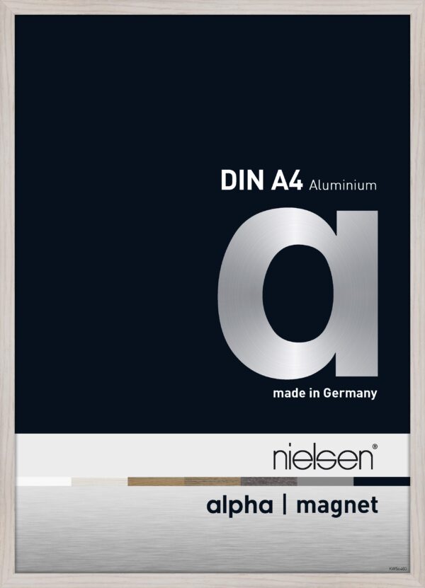 Austauschbarer Frontlader Nielsen Alpha Magnet Aluminium A4 Format Whitewash - VDD World