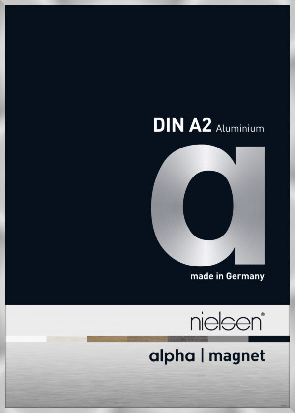 Wechselrahmen Frontlader Nielsen Alpha Magnet Aluminium A2 Format Silber - VDD World