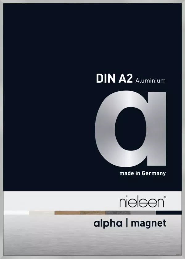 Austauschbarer Frontlader Nielsen Alpha Magnet Aluminium A2 Format Matt Silber - VDD World