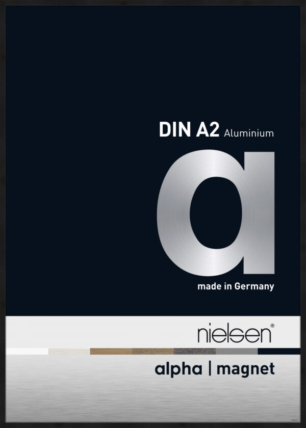 Austauschbarer Frontlader Nielsen Alpha Magnet Aluminium A2 Format Matt Black - VDD World