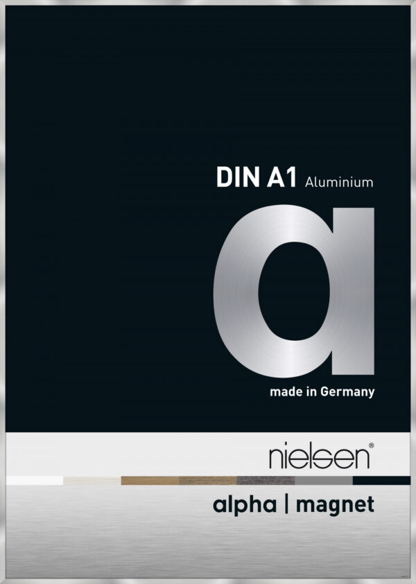 Wechselrahmen Frontlader Nielsen Alpha Magnet Aluminium A1 Format Silber - VDD World