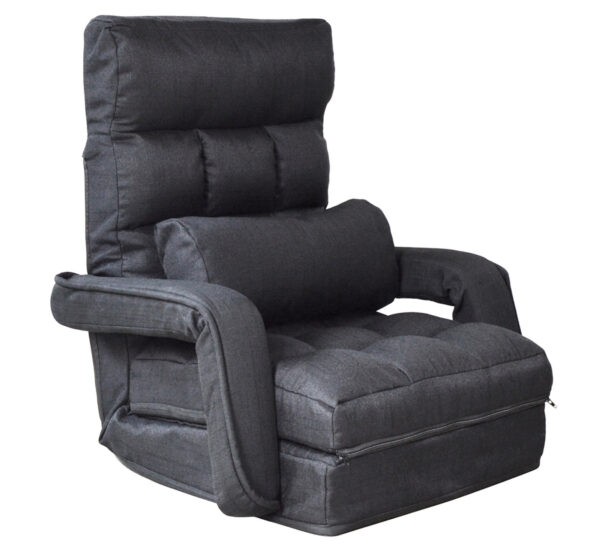 Gaming-Stuhl-Lounge – Bodenstuhl – verstellbare Rückenlehne – lässt sich zur Liege ausklappen - VDD World