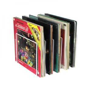 Aufbewahrungsschrank für Vinylplatten - Bücherregal - 4 Fächer - weiß - VDD World