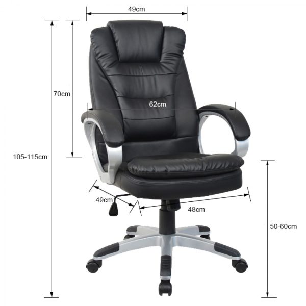 Bürostuhl Chefsessel Luxusdesign Ergonomische extra dicke Füllung - VDD World