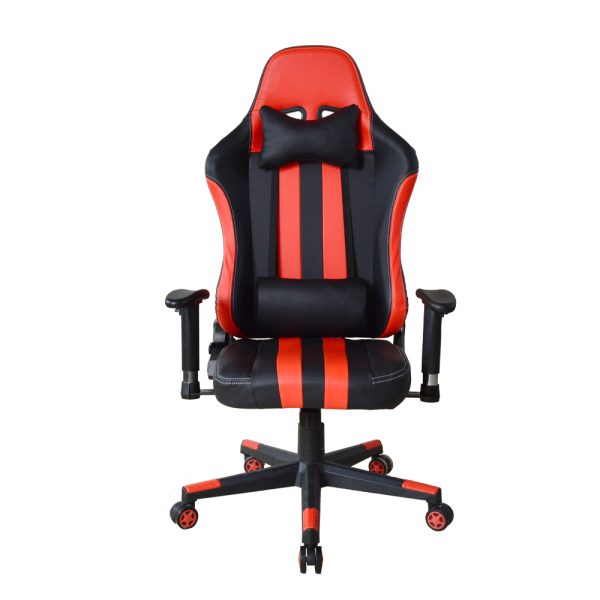 Gaming Stuhl Bürostuhl Thomas - Racing Gaming Style - gerade Sitzfläche - schwarz rot - VDD World