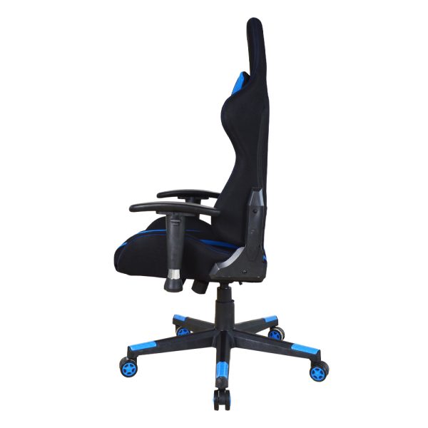 Bürostuhl Gaming Stuhl Thomas - Racing Gaming Style - Stoffbezug - schwarz blau - VDD World