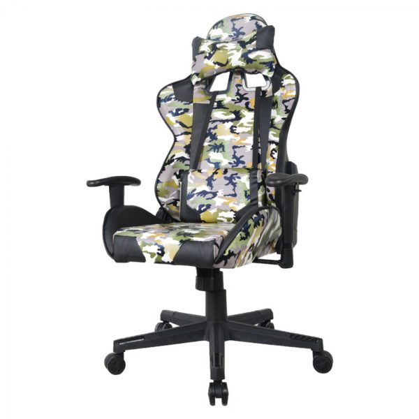 Bürostuhl Gaming-Stuhl Thomas - Stuhl im Racing-Gaming-Stil - ergonomisch - Camouflage-Design - VDD World