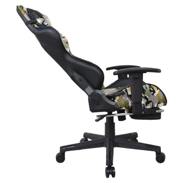 Gaming Stuhl Bürostuhl Thomas - Racing Gaming Camouflage Design - Fußstütze - verstellbar - VDD World