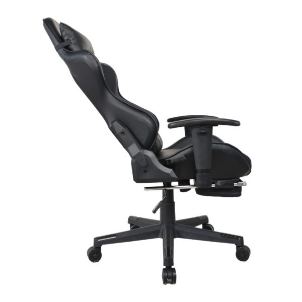 Gaming Stuhl Bürostuhl Thomas - mit Fußstütze - Racing Style - ergonomisch verstellbar - schwarz - VDD World