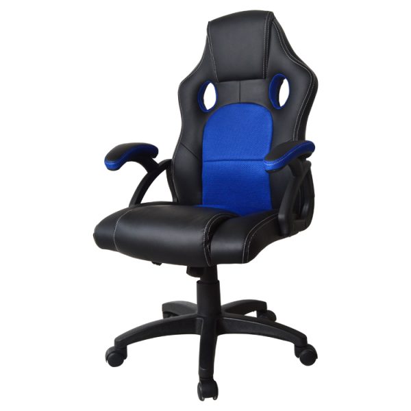 Bürostuhl Racing Gaming-Stil Premium-Design Wouter blau schwarz - VDD World