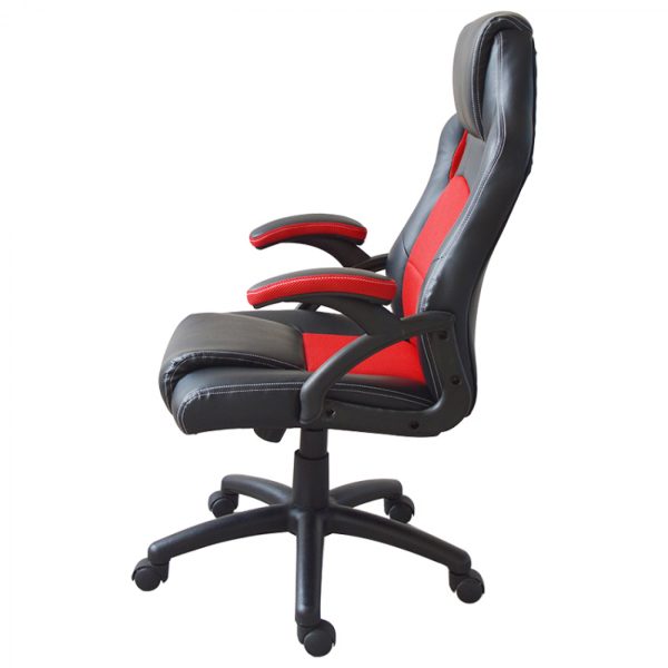 Game Chair Wouter Junior - Bürostuhl Racing Gaming Style - höhenverstellbar - schwarz rot - VDD World