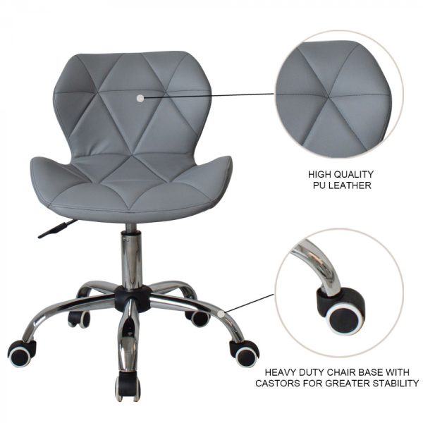 Bürostuhl modernes Design - Chefsessel - höhenverstellbar - grau - VDD World