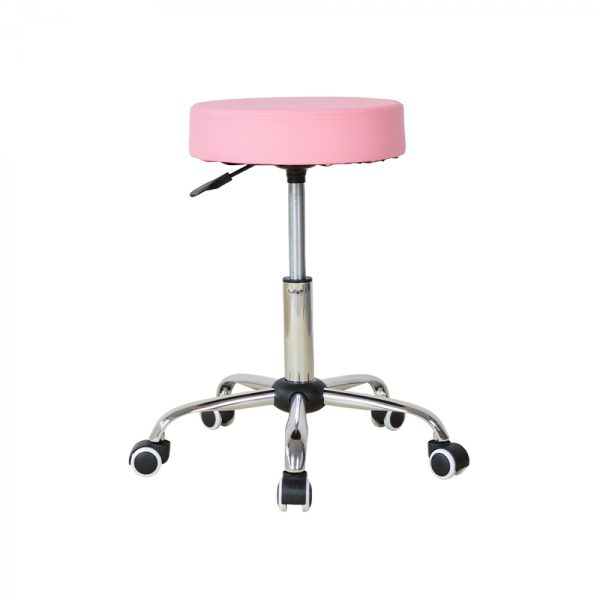 Schreibtischhocker - Friseurhocker - Arbeitshocker - Hocker - höhenverstellbar - rosa - VDD World