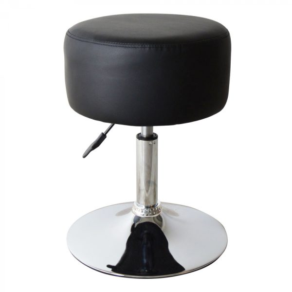 Hocker Retro Vintage Industriedesign - Schminktisch Hocker - Höhenverstellbar bis 65 cm - Schwarz - VDD World