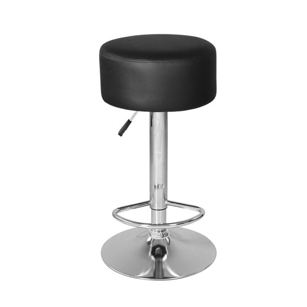 Elegante Barhocker mit schwarzem Sitz und verstellbarer Höhe – Küchenstuhl – 2er-Set - VDD World