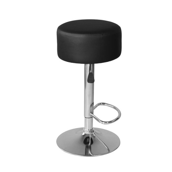 Elegante Barhocker mit schwarzem Sitz und verstellbarer Höhe – Küchenstuhl – 2er-Set - VDD World