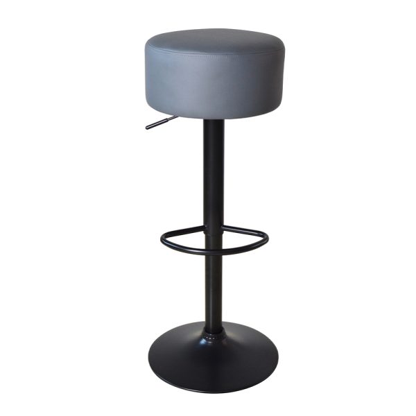 Elegante Barhocker mit grauem Sitz und verstellbarer Höhe – Küchenstuhl – 2er-Set - VDD World