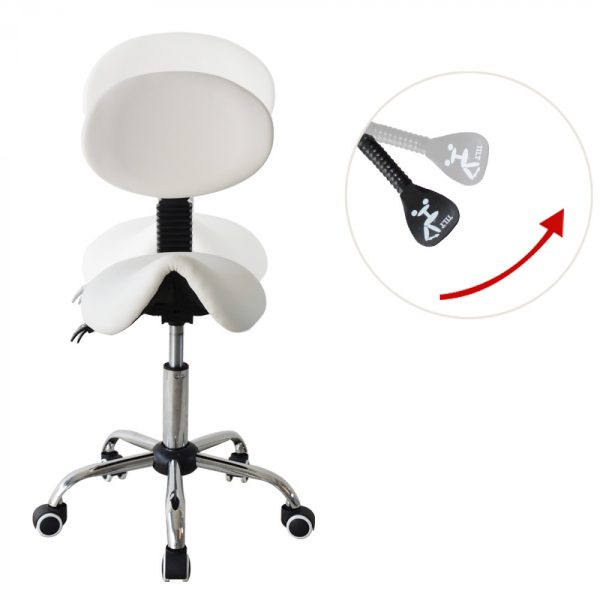 Sattelhocker ergonomische Rückenlehne neigbar - Friseurhocker - Tabouret - höhenverstellbar - VDD World