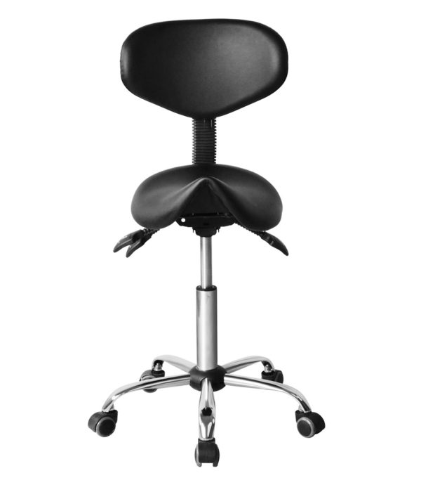 Sattelhocker ergonomisch - Friseurhocker - Barhocker - höhenverstellbar - Rückenlehne neig- und vers - VDD World