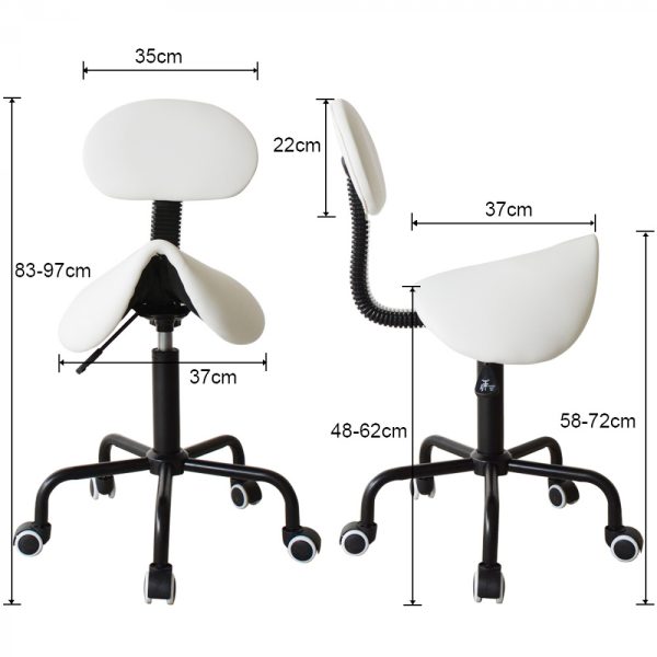 Sattelhocker ergonomischer Friseurhocker - Arbeitshocker - Hocker - höhenverstellbar - VDD World