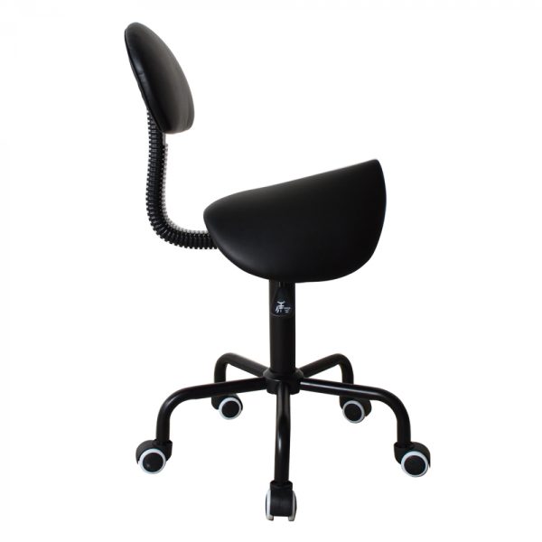 Sattelhocker ergonomischer Friseurhocker - Arbeitshocker - Hocker - höhenverstellbar - schwarz - VDD World