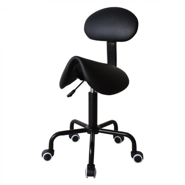 Sattelhocker ergonomischer Friseurhocker - Arbeitshocker - Hocker - höhenverstellbar - schwarz - VDD World