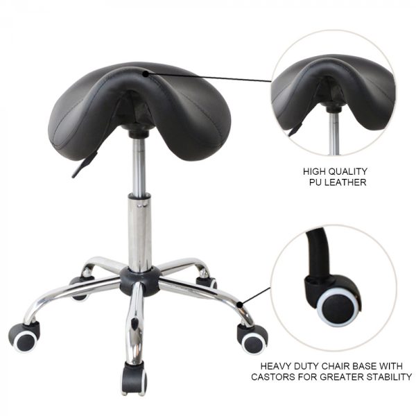 Sattelhocker ergonomisch - Arbeitshocker - Friseurhocker - Hocker - höhenverstellbar - VDD World