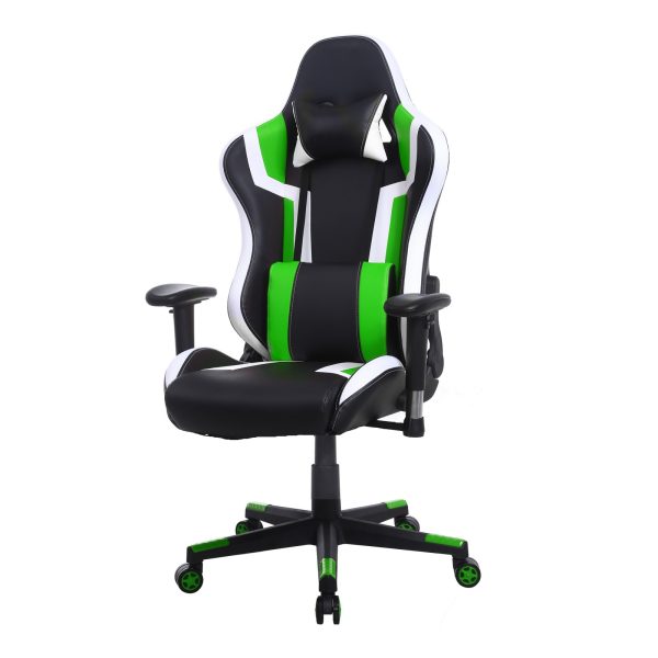 Gaming Stuhl Tornado Bürostuhl - ergonomisch verstellbar - Racing Gaming Stuhl - schwarz grün - VDD World