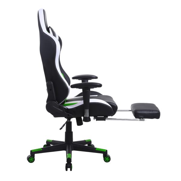 Spielstuhl Tornado Relax - Bürostuhl - mit Fußstütze - ergonomisch - schwarz grün - VDD World