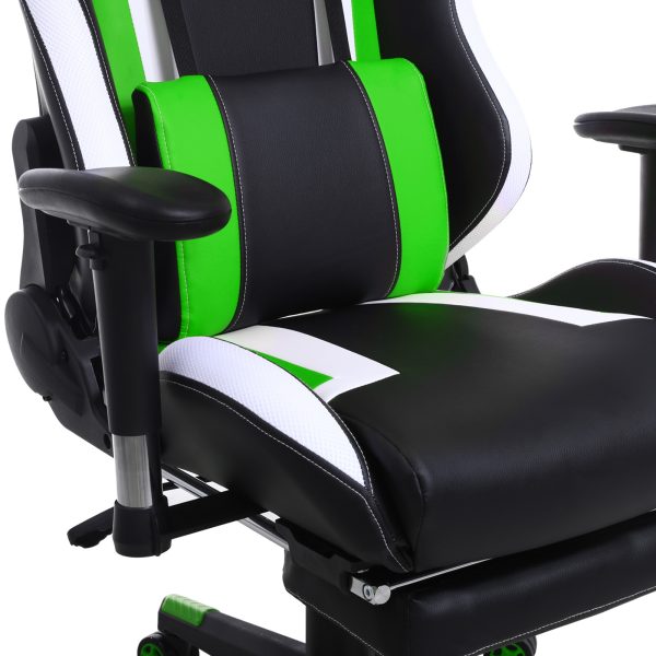 Spielstuhl Tornado Relax - Bürostuhl - mit Fußstütze - ergonomisch - schwarz grün - VDD World