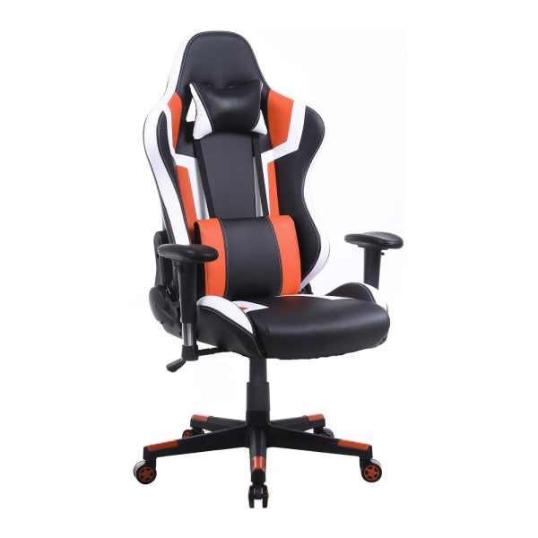 Gaming Stuhl Tornado Bürostuhl - ergonomisch verstellbar - Racing Gaming Stuhl - schwarz orange - VDD World