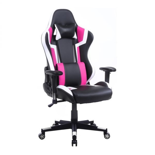 Gaming Stuhl Tornado Bürostuhl - ergonomisch verstellbar - Racing Gaming Stuhl - schwarz pink - VDD World