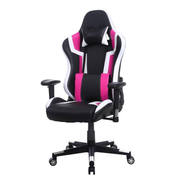 Gaming Stuhl Tornado Bürostuhl - ergonomisch verstellbar - Racing Gaming Stuhl - schwarz pink - VDD World