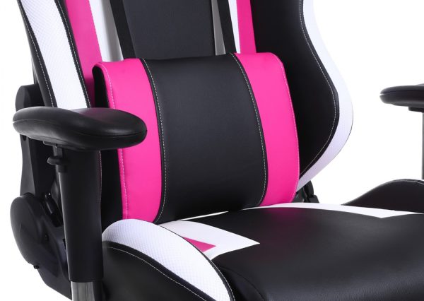 Gaming Stuhl Tornado Bürostuhl - ergonomisch verstellbar - Racing Gaming Stuhl - schwarz pink - VDD World