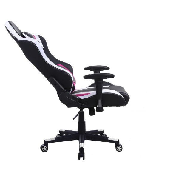 Gaming Stuhl Tornado Bürostuhl - ergonomisch verstellbar - Racing Gaming Stuhl - schwarz pink - VDD World