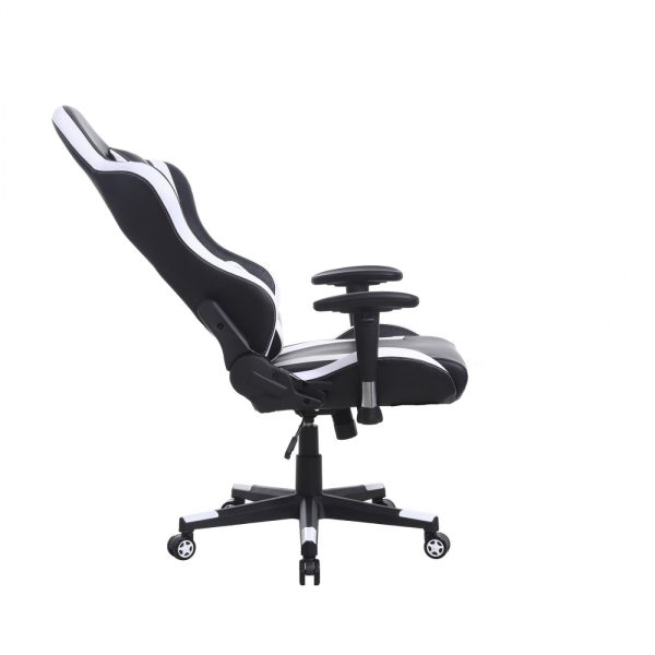 Gaming Stuhl Tornado Bürostuhl - ergonomisch verstellbar - Racing Gaming Stuhl - schwarz-weiß - VDD World