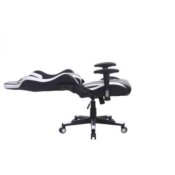 Gaming Stuhl Tornado Bürostuhl - ergonomisch verstellbar - Racing Gaming Stuhl - schwarz-weiß - VDD World