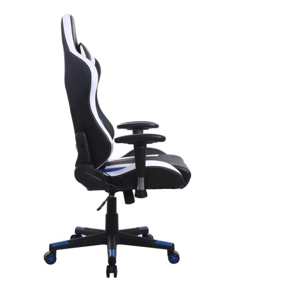 Gaming Stuhl Tornado Bürostuhl - ergonomisch verstellbar - Racing Gaming Stuhl - schwarz blau - VDD World