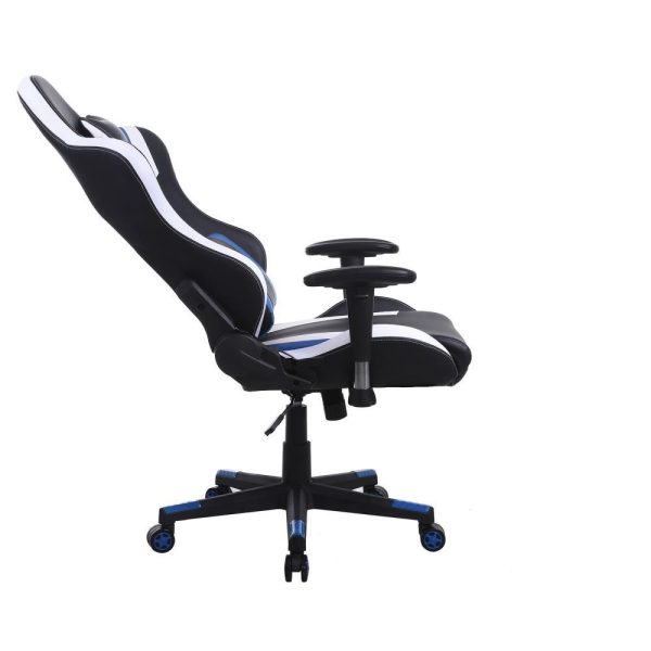 Gaming Stuhl Tornado Bürostuhl - ergonomisch verstellbar - Racing Gaming Stuhl - schwarz blau - VDD World