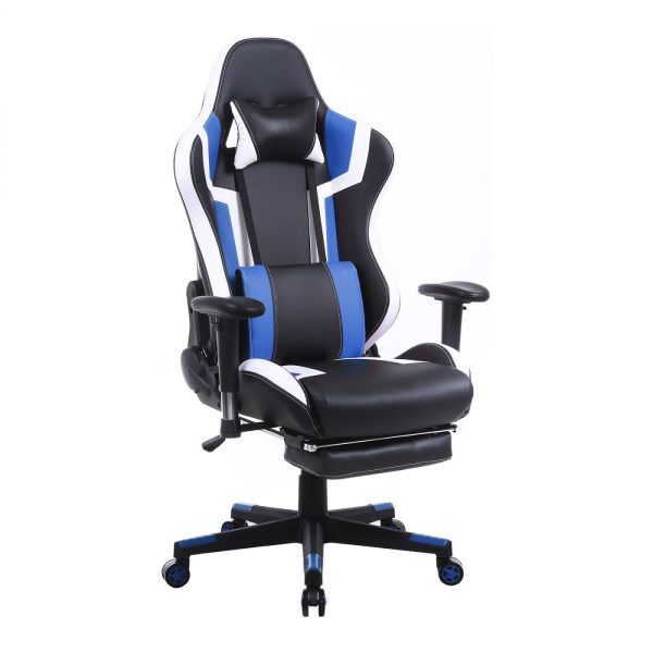 Spielstuhl Tornado Relax Bürostuhl - mit Fußstütze - ergonomisch - schwarzblau - VDD World