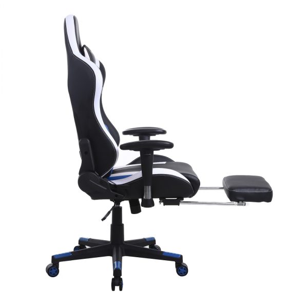 Spielstuhl Tornado Relax Bürostuhl - mit Fußstütze - ergonomisch - schwarzblau - VDD World