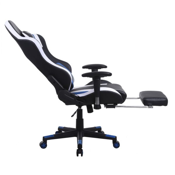 Spielstuhl Tornado Relax Bürostuhl - mit Fußstütze - ergonomisch - schwarzblau - VDD World