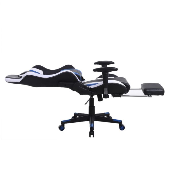 Spielstuhl Tornado Relax Bürostuhl - mit Fußstütze - ergonomisch - schwarzblau - VDD World