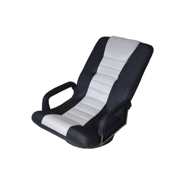 Loungesessel - Spielstuhl - Bodenstuhl - verstellbare Rückenlehne und klappbar - schwarzgrau - VDD World