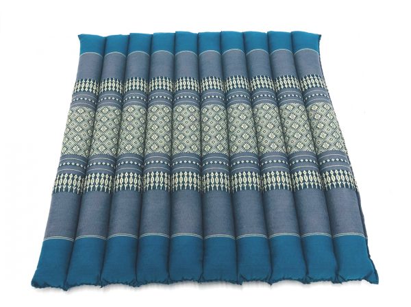 Meditations Yoga Matte Sitzkissen original Thai Design 48 cm x 50 cm Blau - VDD World