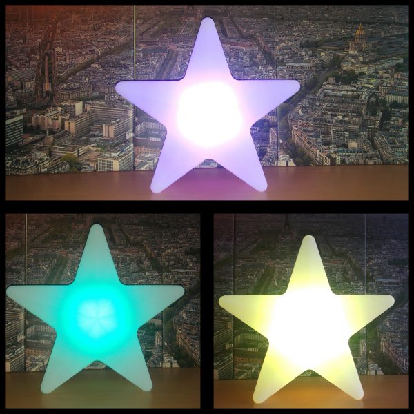 Nachtlampe Kinderzimmer LED Lampe Star Stars 40 CM 16 Farben RGB weiß wiederaufladbare Fernbedienung - VDD World