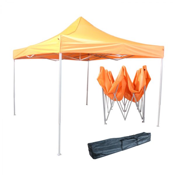 Partyzelt ORANGE 3m x 3m faltbar - VDD World